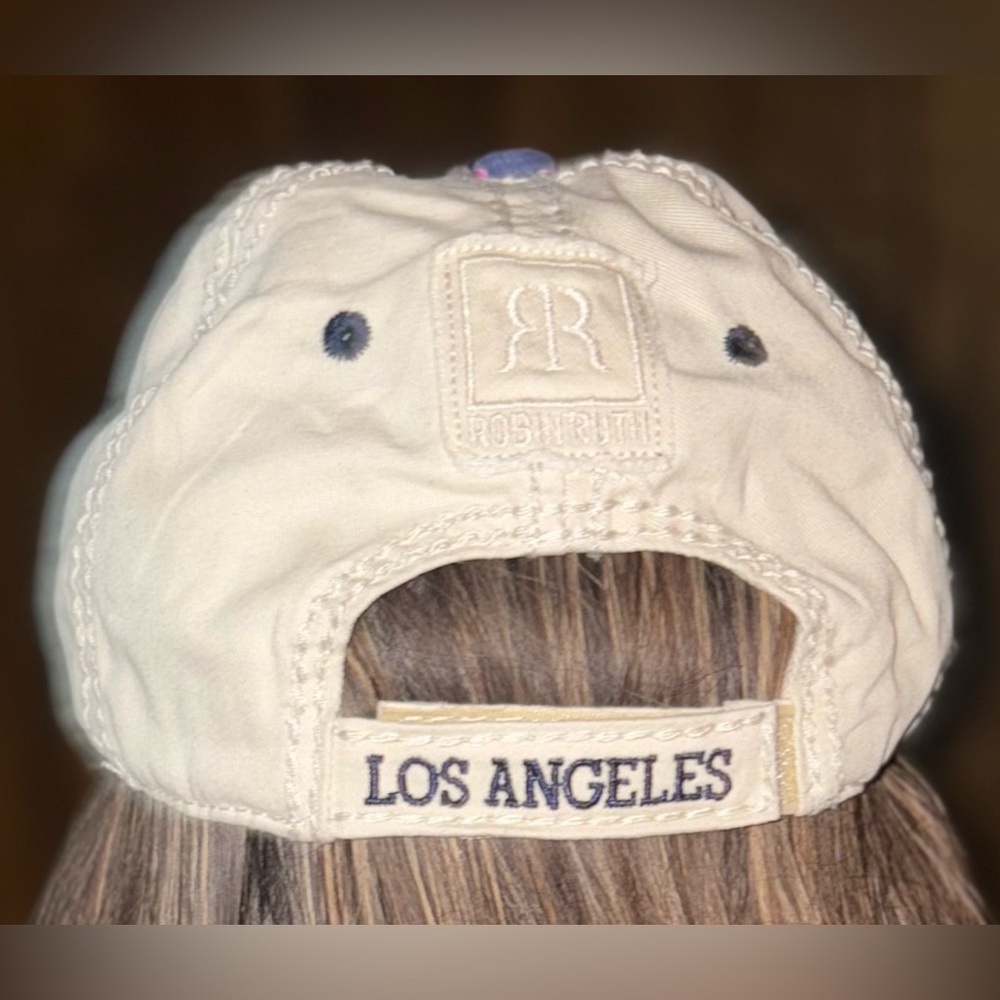 Robin Ruth LOS ANGELES ORIGINAL Floral Distressed Baseball Hat OSFA - Picture 3 of 7
